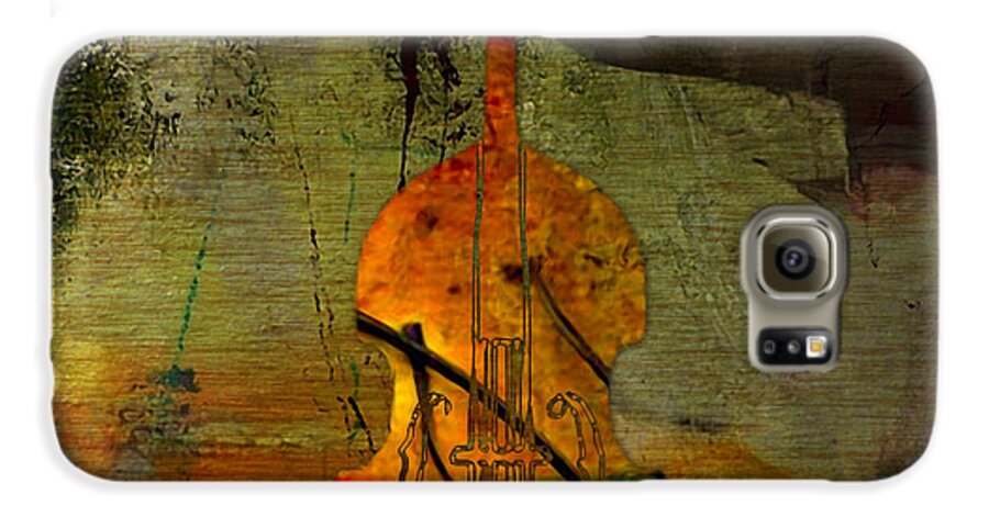 Upright Bass Galaxy S6 Case featuring the mixed media Upright Bass #5 by Marvin Blaine