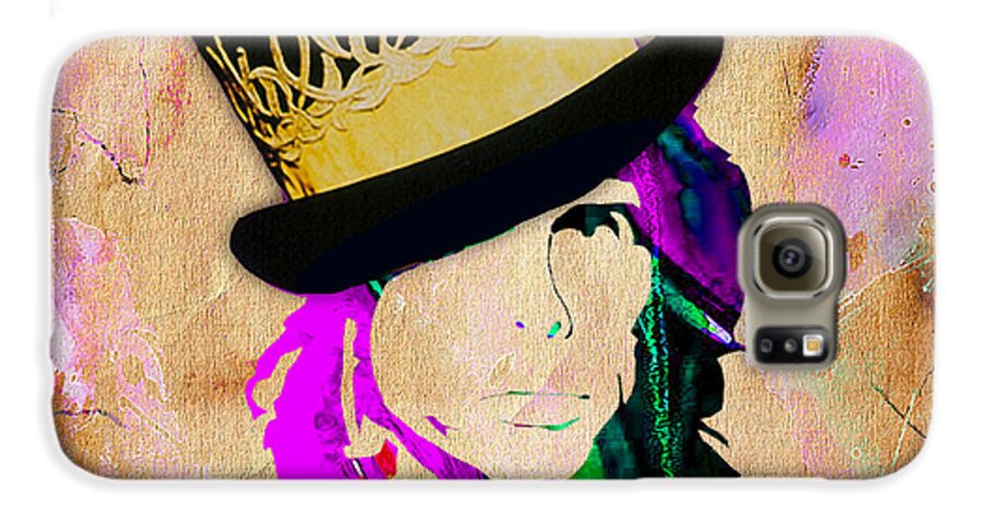 Steven Tyler Galaxy S6 Case featuring the mixed media Steven Tyler Collection #6 by Marvin Blaine
