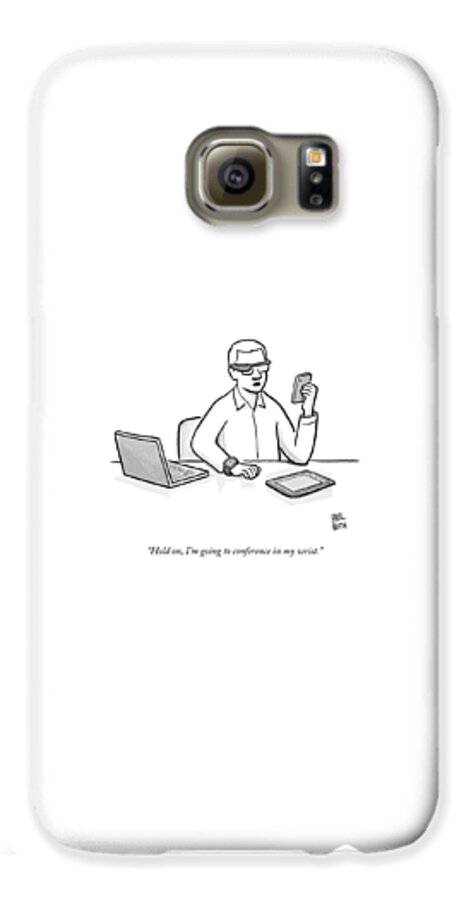 A Man Wearing Google Glasses Galaxy S6 Case