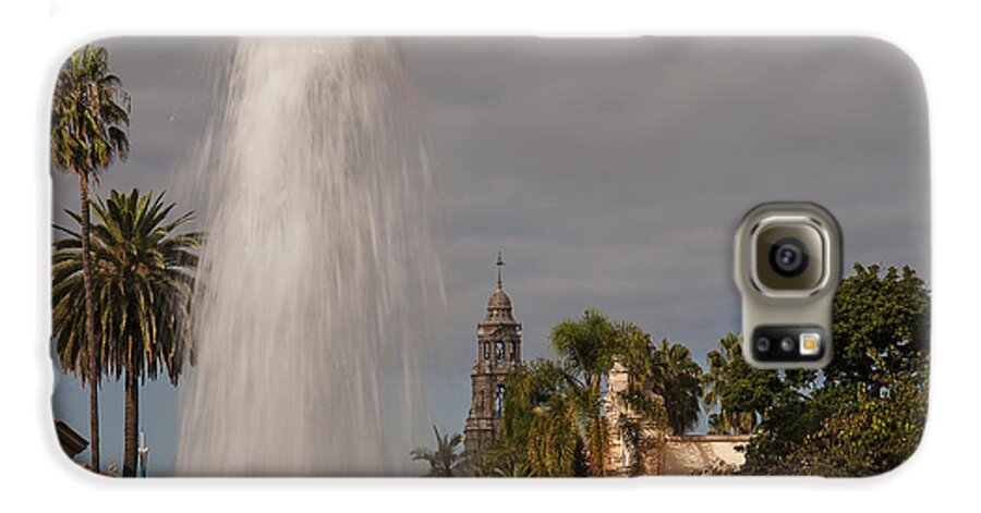 Photography Galaxy S6 Case featuring the photograph Balboa Park Fountain and California Tower by Lee Kirchhevel
