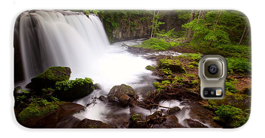 Waterfall Galaxy S6 Case featuring the photograph Choushi - Ootaki Waterfall in Summer by Brad Brizek
