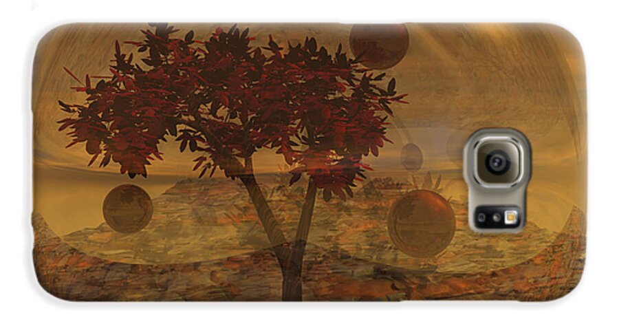 Tree Galaxy S6 Case featuring the digital art Copper Terrarium by Judi Suni Hall
