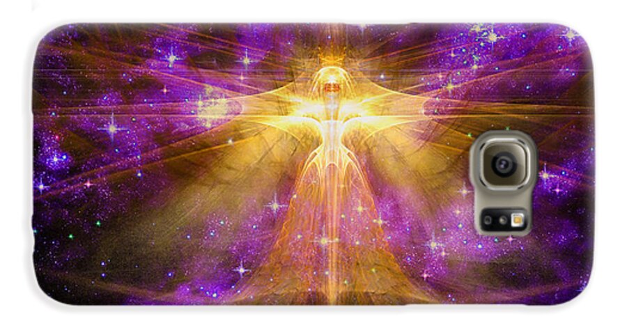 Corporate Galaxy S6 Case featuring the digital art Cosmic Angel by Shawn Dall