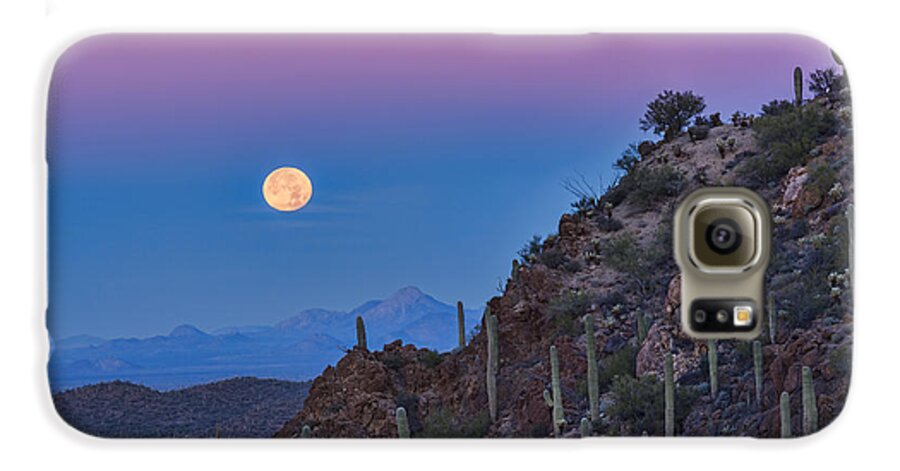 Tucson Galaxy S6 Case featuring the photograph Desert Moonset by Dan McGeorge
