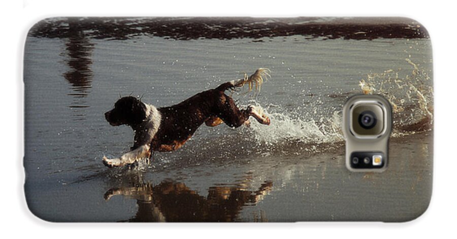 Dog Galaxy S6 Case featuring the photograph Dog Running by John Magnet Bell