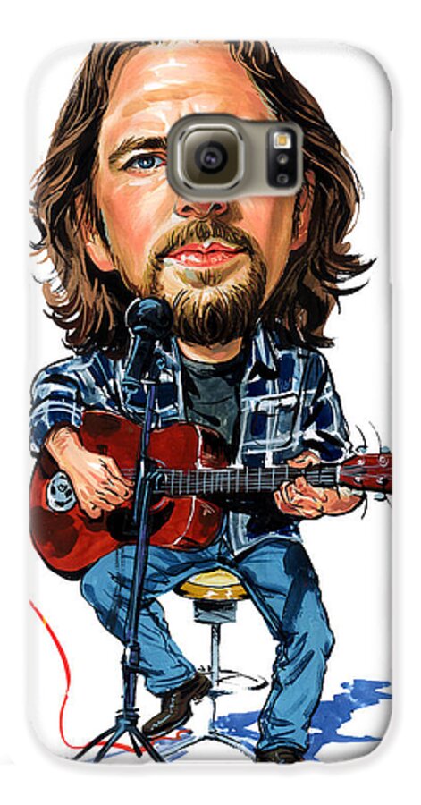 Eddie Vedder Galaxy S6 Case featuring the painting Eddie Vedder by Art 