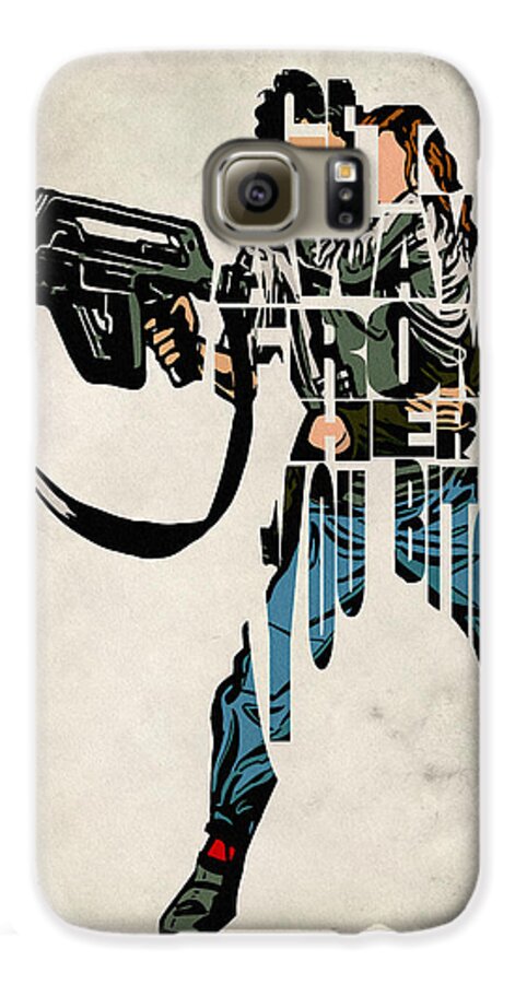 Sigourney Weaver Galaxy S6 Case featuring the digital art Ellen Ripley from Alien by Inspirowl Design