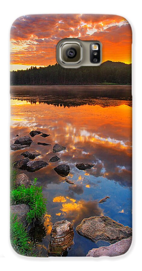 Beauty Galaxy S6 Case featuring the photograph Fire On Water by Kadek Susanto