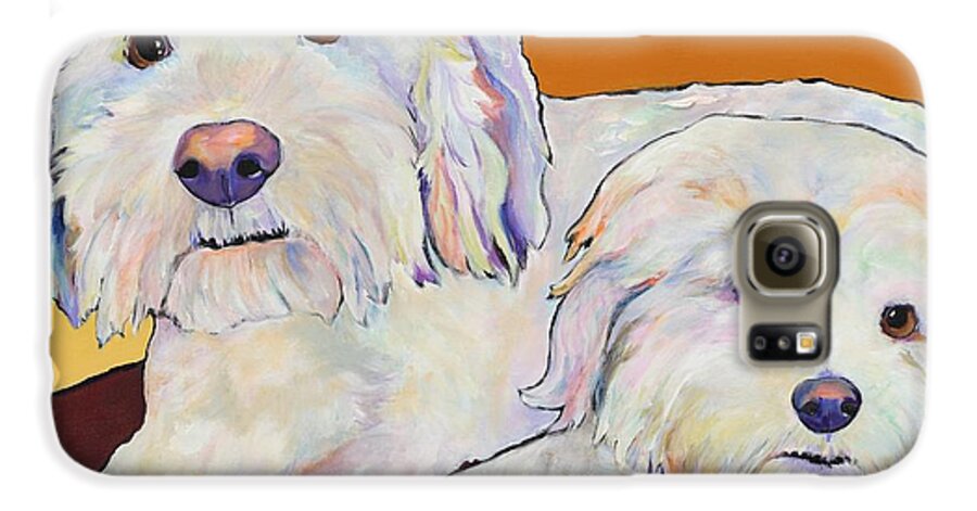 Pat Saunders-white Galaxy S6 Case featuring the painting George and Henry by Pat Saunders-White