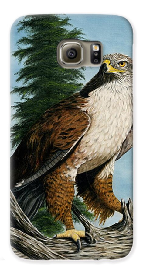 Animal Galaxy S6 Case featuring the painting Hawkeye by Rick Bainbridge