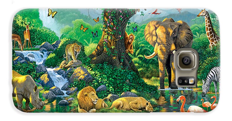 Animal Galaxy S6 Case featuring the photograph Jungle Harmony by MGL Meiklejohn Graphics Licensing