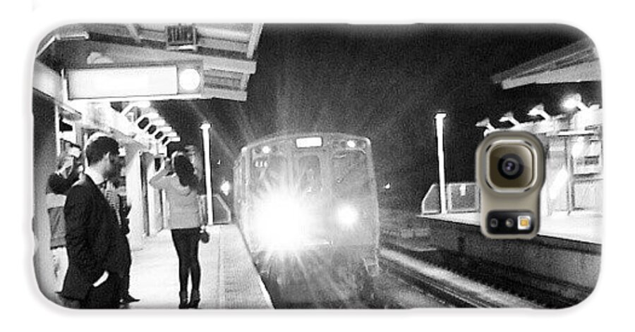 Red Line Galaxy S6 Case featuring the photograph Late Night On The Red Line by Jill Tuinier