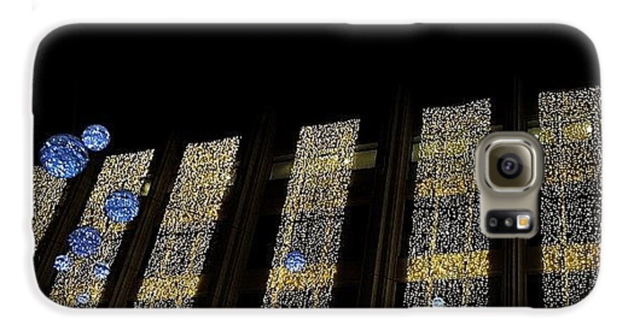 Decorative Galaxy S6 Case featuring the photograph #london #decorative #lights #christmas by Rannjan Joawn