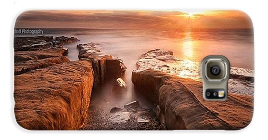  Galaxy S6 Case featuring the photograph Long Exposure Sunset At A Rocky Reef In by Larry Marshall