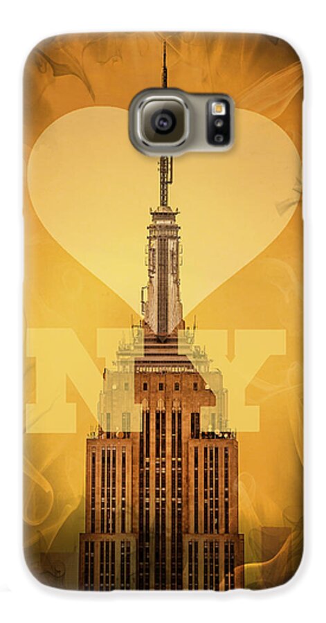 New York Galaxy S6 Case featuring the digital art Love New York by Az Jackson