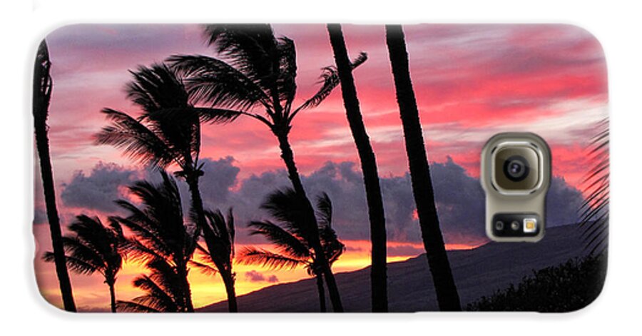 Maui Galaxy S6 Case featuring the photograph Maui sunset by Peggy Hughes