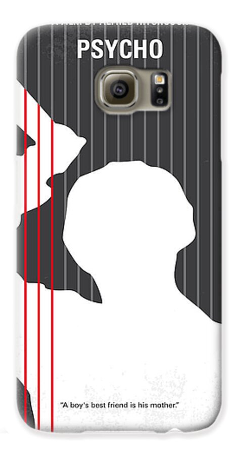 Psycho Galaxy S6 Case featuring the digital art No185 My Psycho minimal movie poster by Chungkong Art