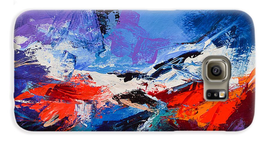 Abstract Galaxy S6 Case featuring the painting Nothing Else Matters by Elise Palmigiani
