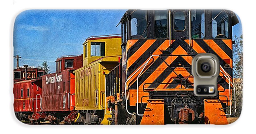 Train Galaxy S6 Case featuring the photograph On The Tracks by Peggy Hughes