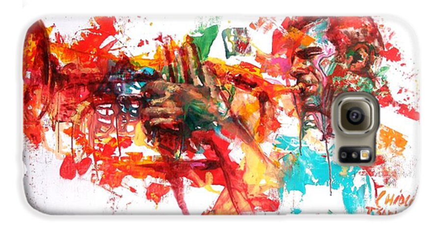 Paolo Fresu Galaxy S6 Case featuring the painting Paolo Fresu by Massimo Chioccia