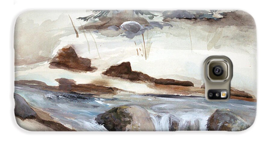 Rick Huotari Galaxy S6 Case featuring the painting Springtime by Rick Huotari