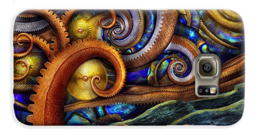 Savad Galaxy S6 Case featuring the photograph Steampunk - Starry night by Mike Savad