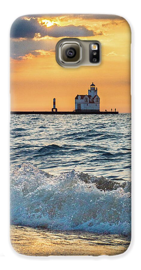 Lighthouse Galaxy S6 Case featuring the photograph Morning Dance On the Beach by Bill Pevlor