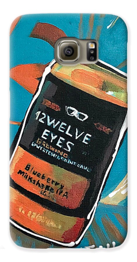 12welve Eyes Galaxy S6 Case featuring the painting 12welve Eyes by Laura Toth