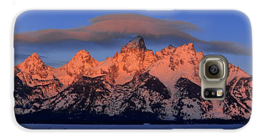 Tetons Galaxy S6 Case featuring the photograph Alpenglow Tetons 2 by Raymond Salani III