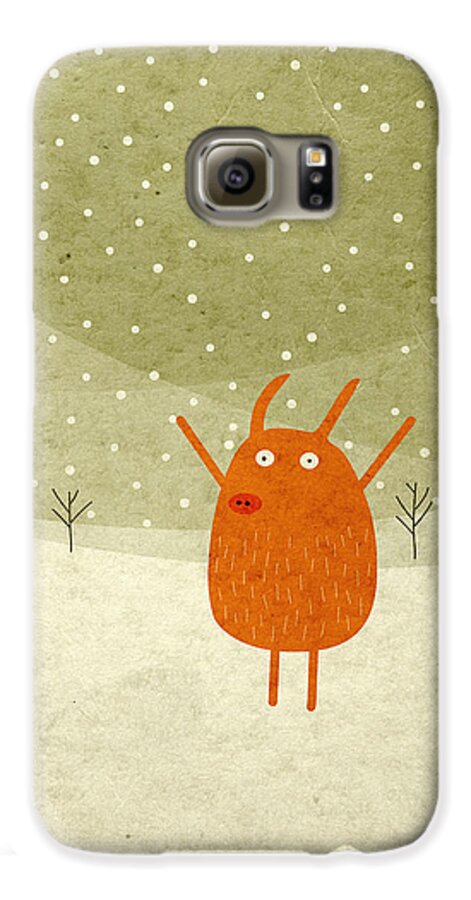Pig Galaxy S6 Case featuring the digital art Pigs and bunnies by Fuzzorama