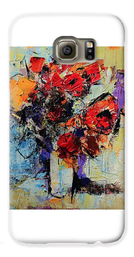 Flowers Galaxy S6 Case featuring the painting Bouquet de Couleurs by Elise Palmigiani