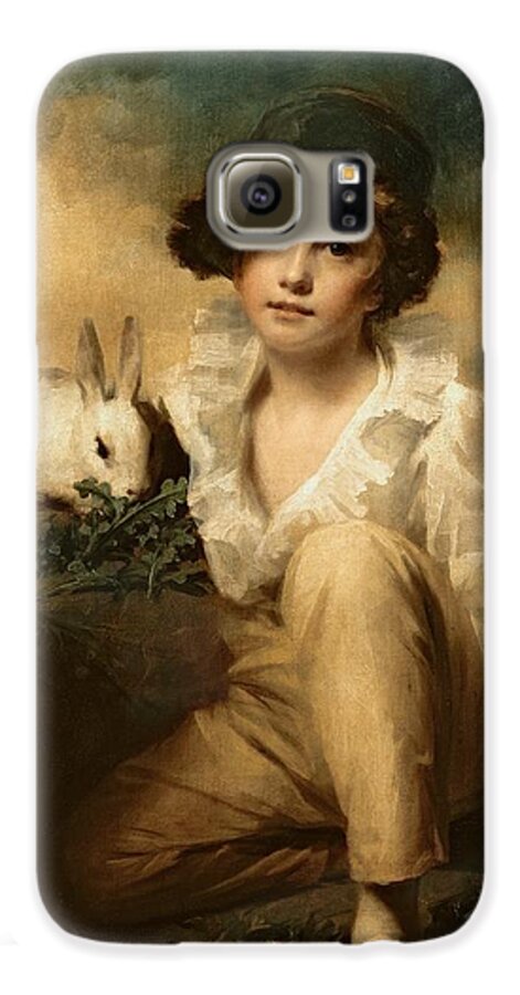 Boy Galaxy S6 Case featuring the painting Boy and Rabbit by Henry Raeburn