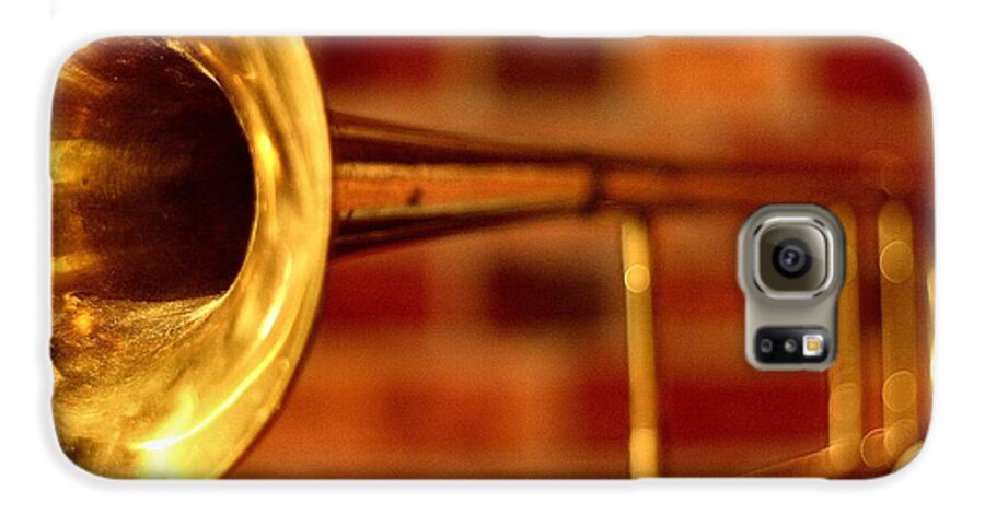 'music Galaxy S6 Case featuring the photograph Brass Trombone by David Hubbs
