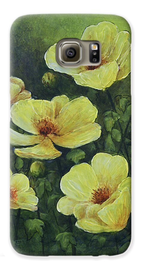 Buttercup Galaxy S6 Case featuring the painting Buttercup Medley by Michael Beckett
