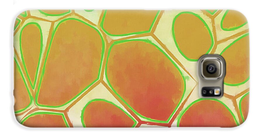 Painting Galaxy S6 Case featuring the painting Cells Abstract Five by Edward Fielding