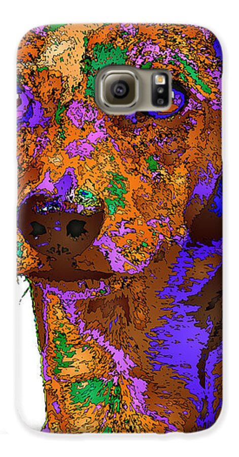 Dachshund Galaxy S6 Case featuring the digital art Chloe. Pet Series by Rafael Salazar