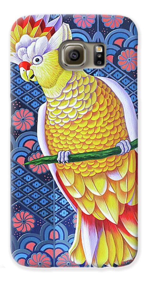 Bird Galaxy S6 Case featuring the painting Cockatoo by Jane Tattersfield