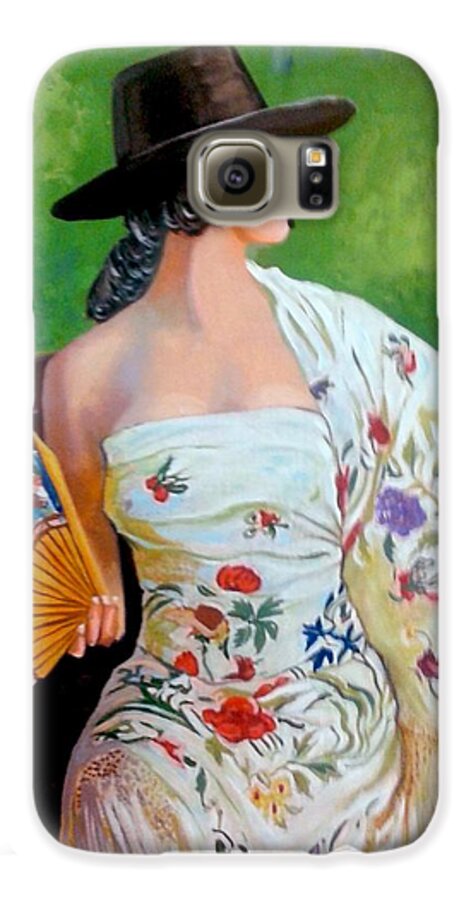 Women Galaxy S6 Case featuring the painting Dancer by Jose Manuel Abraham