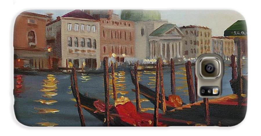 Venice Galaxy S6 Case featuring the painting Evening in Venice by Laura Toth