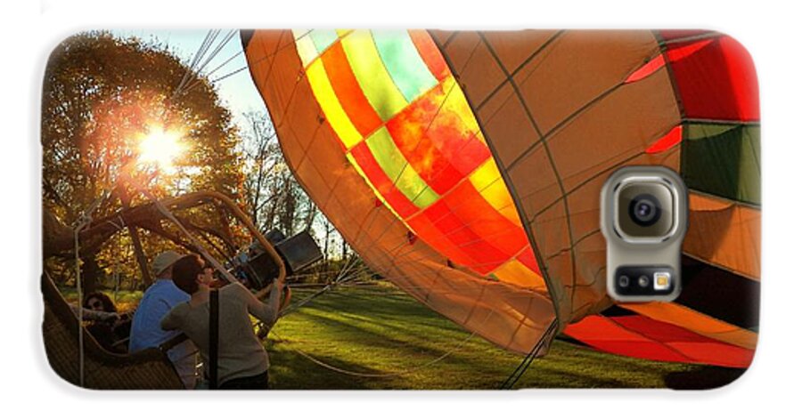 Hot Air Balloon Galaxy S6 Case featuring the photograph Firing Up by Joyce Kimble Smith