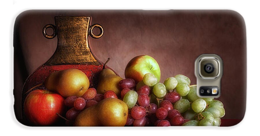Abundance Galaxy S6 Case featuring the photograph Fruit With Vase by Tom Mc Nemar