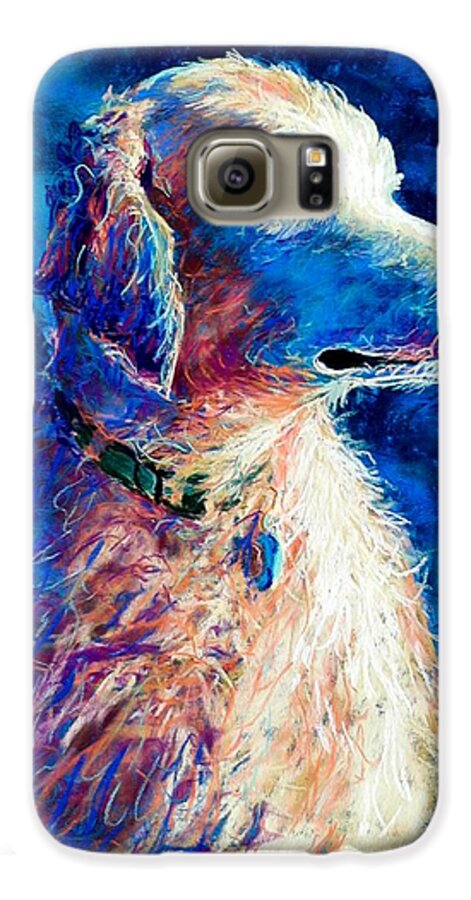 Dog Galaxy S6 Case featuring the pastel Gorge Dog by Lynee Sapere