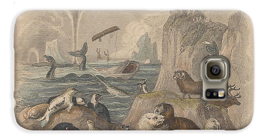 Antique Prints Galaxy S6 Case featuring the drawing Harbor by Dreyer Wildlife Print Collections 