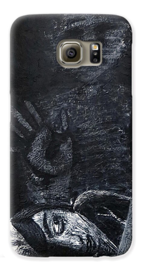 Ghost Galaxy S6 Case featuring the painting Haunted by Teresa Wing