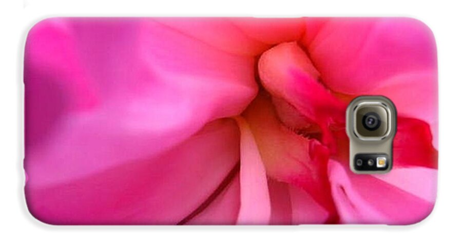 Flower Galaxy S6 Case featuring the photograph Inside a Peony by Rhonda Barrett