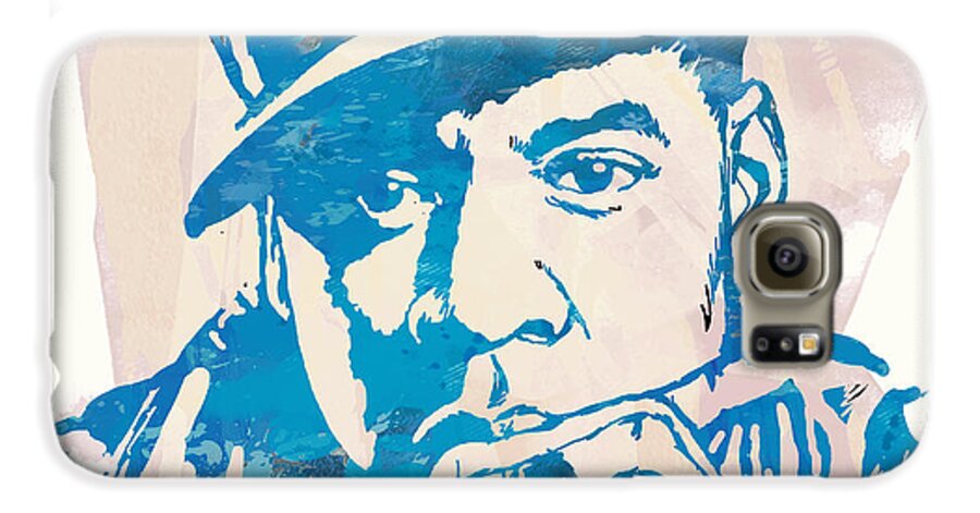Shawn Corey Carter Galaxy S6 Case featuring the drawing Jay-Z Etching Pop Art Poster by Kim Wang