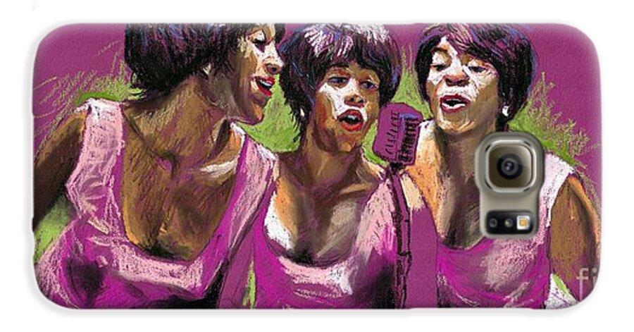 Jazz Galaxy S6 Case featuring the painting Jazz Trio by Yuriy Shevchuk