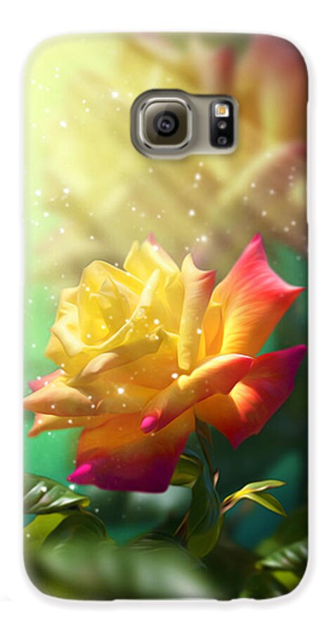 Anniversary Galaxy S6 Case featuring the digital art Juicy Rose by Svetlana Sewell