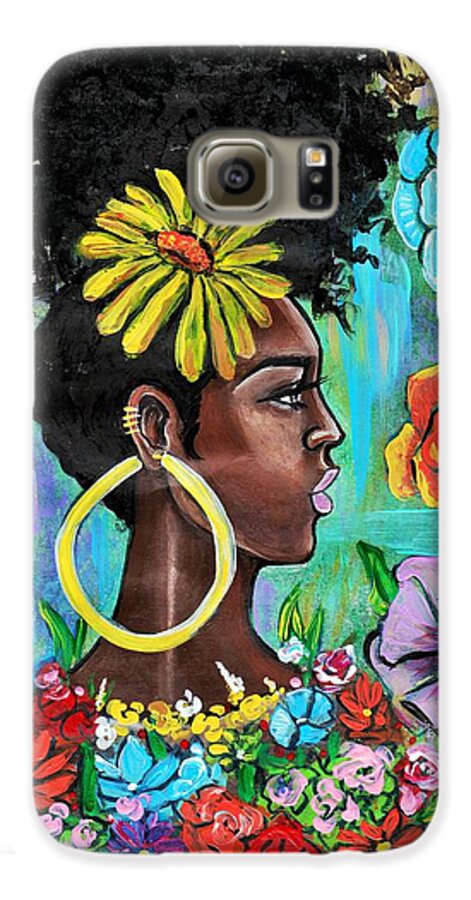 Flowers Galaxy S6 Case featuring the painting Late Bloomer by Artist RiA