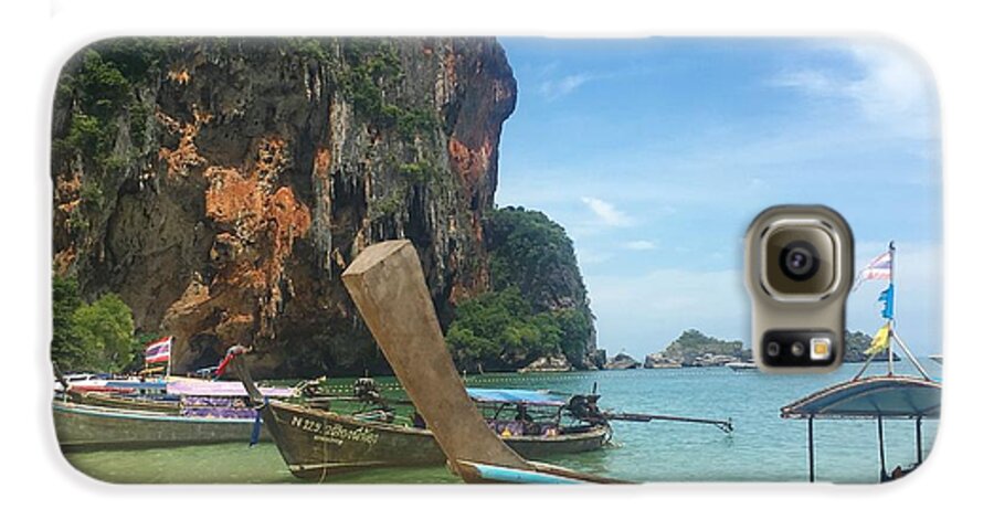 Thailand Galaxy S6 Case featuring the photograph Lounging Longboats by Ell Wills